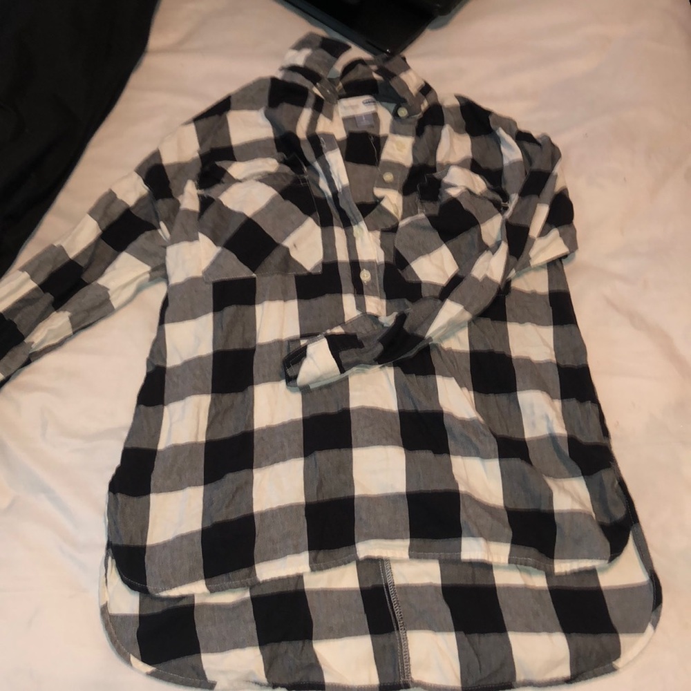 Black grey and white flannel
